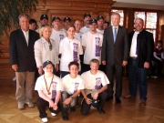 Die G-Judoka beim Empfang mit Oberbürgermeister Dr. Alfred Lehmann, sowie Klothilde Schmöller und Werner Ross vom BLSV.