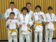 Erfolgreiche beim Glaspokalturnier: Edward Freidenberg, Daniel Scheller, Germann Weber, Florian Heissler, Adam Weber und Mike Schmal.