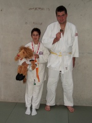 Sabrina Klinger und Helmut Sander nach der Siegerehrung