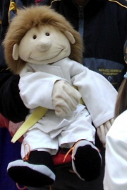 Maskottchen Lukas ist immer dabei